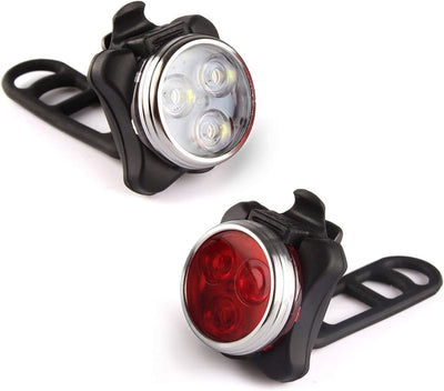 Kroozie Bike Light - Super Bright LED USB Rechargeable Front & Rear Light Set - Kroozer Cups USA LLC.